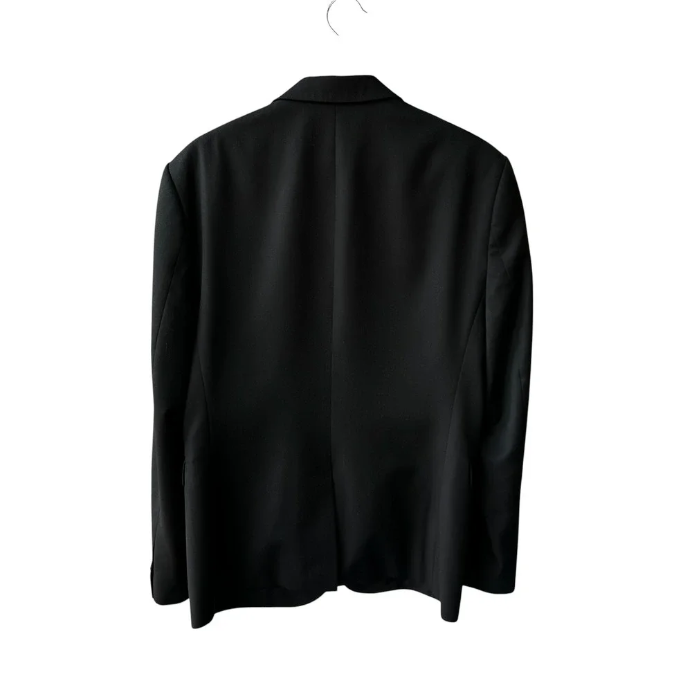 Express Blazer Jacket Innovator Skinny Fit Black Wool Blend Two Button Mens 40 R